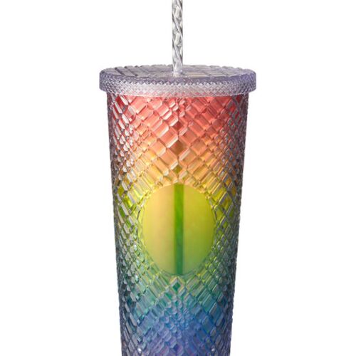 b.free Rainbow Pride 22oz Sparkle Straw Tumbler Thumbnail