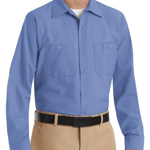 Men's Tall Industrial Long Sleeve Work Shirt Thumbnail